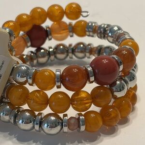 Erica Lyons Spice Market Red Cinnamon Wrap Bracelet